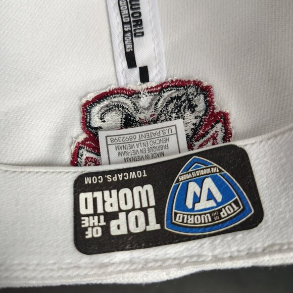 Alabama Crimson Tide BAMA Hat Cap One Fit Flex White Maroon Embroidered Logo - Picture 10 of 12